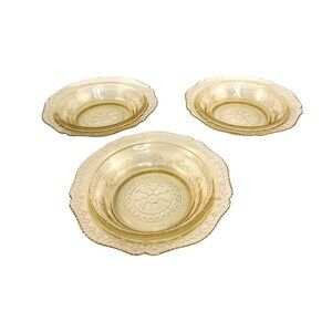 ✨Vintage Patrician Amber Depression Glass Cereal Bowl - Federal Glass Design Ele